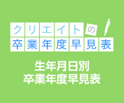 卒業年度早見表 クリエイト転職